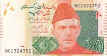 Pakistan 20 Rupees M. Ali Jinnah - Gate of Peshawar - 2023 - Serial NC