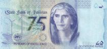 Pakistan 75 Rupees -  M. Ali Jinnah - Mohtarma Fatima Jinnah - 2023 - Serial AAF