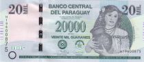 Paraguay 20000 Guaranies - Woman with jug - Central bank bdlg - 2017 - Serial H