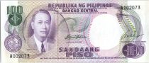 Philippines 100 Piso  - Manuel  Roxas - Banque central - 1969