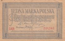 Poland 1 Marka - Block of three letters - 1919