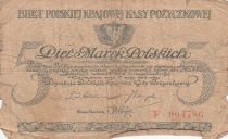 Poland 5 Marek - Bartosz G?owacki - Eagle - Serial F - 1919