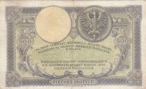 Poland 500 Zlotych - T. Kosciuszko - Crowned Eagle - 28-02-1919 - Serial S.A.4812583