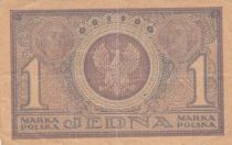 Pologne  1 Marka - Bloc de trois lettres - 1919