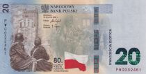 Pologne 20 Zlotych - Insurrection de Varsovie - Folder - Polymère - 2024