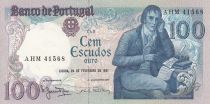 Portugal 100 Escudos - Manuel Barbosa Du Bocage - 24-02-1981 - Serial AHM