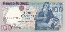 Portugal 100 Escudos - Manuel Barbosa Du Bocage - 24-02-1981 - Serial AMD