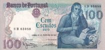 Portugal 100 Escudos - Manuel Barbosa Du Bocage - 24-02-1981 - Serial SB