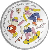 Portugal 100 years of the Skating Federation - 5 EUROS 2024 Proof Colour