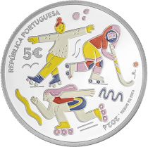 Portugal 100 years of the Skating Federation - 5 EUROS 2024 Proof Colour