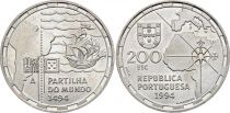 Portugal 200 Escudos - Division du monde - 1994