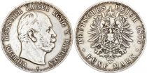 Prussia 5 Mark Wilhelm I - Imperial Eagle 1876 C Francfort - Silver