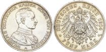 Prussia 5 Mark Wilhelm II - Imperial Eagle 1914 A Berlin - Silver