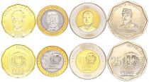 République dominicaine Set of 4 Coins - 1,10,25,50 Pesos - 2023