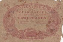 Réunion 5 Francs - Cabasson, type 1901 Rouge - 1943 - Série C.174 - AB