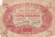 Réunion 5 Francs - Cabasson, type 1901 Rouge - 1944 - Série Q.242 - B