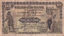 Rhodésie 10 Shillings  - Standard Bank Salisbury Brach - 04-041936 - Serial A