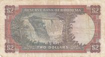 Rhodésie 2 Dollars  - Arms - Victoria - 1974