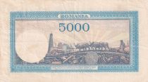 Romania 5000 Lei - Trajan & Decebal - 02-05-1944 - Serial D.2 - P.56