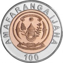 Rwanda 100 Francs rwandais 2007 Rwanda - Bimétallique