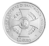 Saint-Marin 100 ans de l\'Ordre équestre Sainte Agathe - 10 Euros Argent 2023