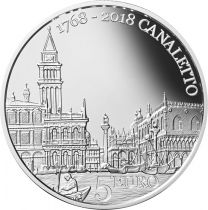 Saint-Marin Canaletto - vue de Venise - 5 Euros Argent 2018