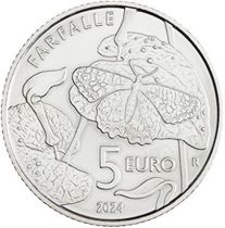 Saint-Marin Coffret BU Euro 2024 avec 5 ? Argent Papillon