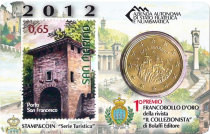 Saint-Marin Porta San Francesco - 50 centimes 2012 Coincard + Timbre