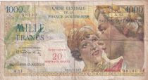 Saint-Pierre and Miquelon 2NF/1000 Francs Women - ND (1964) - Serial A.13