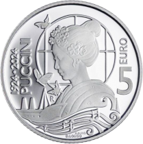 San Marino 100 years since Puccini\'s death - 5 Euros Silver 2024