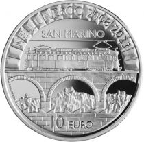 San Marino 15 years of Mount Titano at UNESCO - 10 Euros Silver 2023