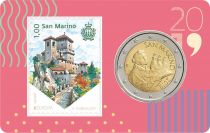 San Marino Coincard n°04 + Stamp - 2 Euros 2019