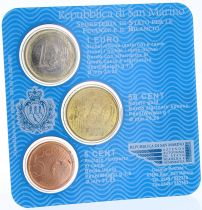 San Marino Miniset 3 coins 2006 - FDC in blister pack