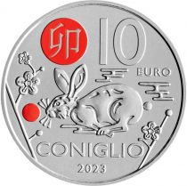 San Marino Rabbit - 10 Euros Colour 2023 - Chinese Astrology