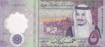 Saudi Arabia 5 Riyals,  King Salmane - 2020 - Polymer