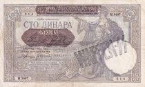 Serbia 100 Dinara - World War II propaganda banknote - 1941