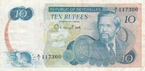 Seychelles 10 Rupees - Pdt Mancham - Beach - 1976