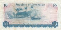 Seychelles 10 Rupees - Pdt Mancham - Beach - 1976