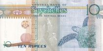 Seychelles 10 Rupees - Tortues - Fleurs - 1989 - NEUF - P.32