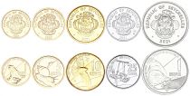 Seychelles Set of 5 Coins - 2021-2022 - AU