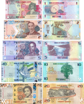 Sierra Leone Série de 5 billets de Sierra Leone - 1,2,5,10,20 Leones - 2022