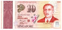 Singapore 10 Dollars, E.Y. bin Ishak - 50 years of Nation-Building - - Strong Families - Polymer - 2015