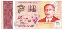 Singapore 10 Dollars, E.Y. bin Ishak - 50 years of Nation-Building - Language and Religion - Polymer - 2015