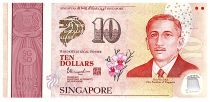 Singapore 10 Dollars, E.Y. bin Ishak - 50 years of Nation-Building - Safe and Secure - Polymer - 2015