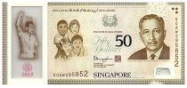 Singapore 50 Dollars E.Y. bin Ishak - 50 years of Nation-Building - 2015 Polymer