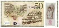 Singapore 50 Dollars E.Y. bin Ishak - 50 years of Nation-Building - 2015 Polymer