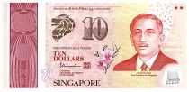 Singapour 10 Dollars, E.Y. bin Ishak - 50 ans de l\'indépendance - Bénévolat - Polymer - 2015