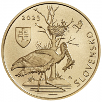 Slovakia 5 Euros 2022 - The black stork