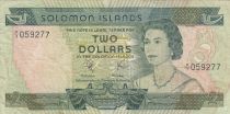 Solomon Islands 2 Dollars  - Elizabeth II - Fishing - 1977