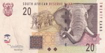 South Africa 20 Rand - Elephants - Mine - ND (2005-2009) - P.129a